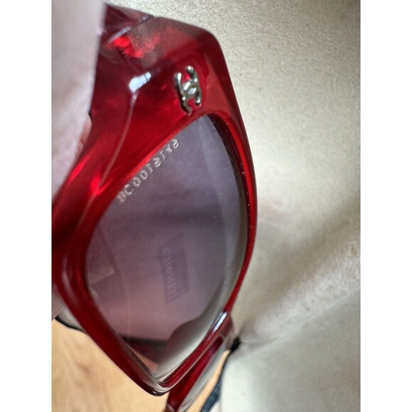 Vintage Chanel Sunglasses Rhinestones Red Made In Italy, Bought In Paris Y2K - Picture 16 of 16